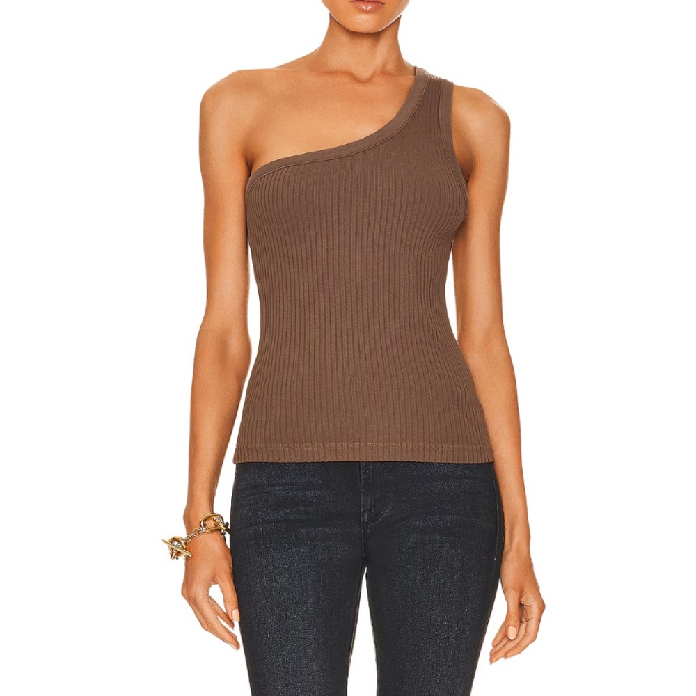 Citizens of Humanity Narida One Shoulder Top in Hazelnut